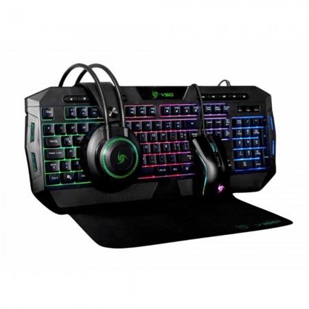 COMBO VSG CRUX MOUSE+ TECLADO + MOUSEPAD + AURICULAR