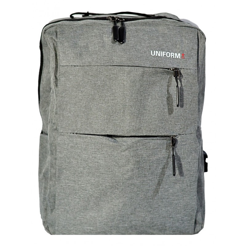 Mochila Uniform Gris Minimalista Portanotebook Mochila Uniform Gris Minimalista Portanotebook